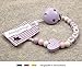 Personalised Baby DUMMY CLIP | Pacifier Holder with preffered name – girls motif lilac heart | Beststeller from Germany