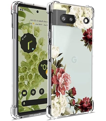 Case Yard IPhone-12/12-Pro Case Clear Soft & Flexible TPU Ultra Low Profile Slim Fit Thin Shockproof Transparent Bumper Protective Cover Drop Protective Cell Phone Cases (Hawaii Bouquet - View #8