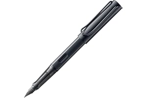 ‎LAMY Lamy AL-star black Füller – Füllhalter mit ergonomischem Griff & schwarzer Stahlfeder in Strichbreite F – leichtes Aluminiumgehäuse – inkl. Tintenpatrone T 10 blau – Rechtshänder