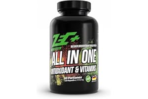 ‎ZEC+ Zec+ Nutrition ALL in ONE Antioxidantien & Vitamine - 120 Kapseln, Multivitamin-Präparat mit Kombination aus Vitaminen, Mineralstoffen, Spurenelementen und OPC-Traubenkernextrakt, Made in Germany