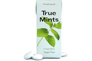 TRUE GUM True Mints Mint Flavour (12-pack) - Sugar Free Mints - Xylitol Mints - Fruit Pastilles - Sugar Free & Plantbased Travel Sweets with Natural Flavours