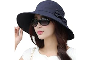 Comhats Wide Brim Sun Hats for Women UV Protection Cotton Ladies Summer Hats Packable Sunhats Gardening Outdroor Hat