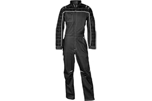 SADISRLS Tuta da Lavoro Professionale Bicolore per Carrozziere Meccanico Gommista Agricoltore, Cotone/Poliestere, Multitasche con Cerniera Zip - Resistente Multitasche