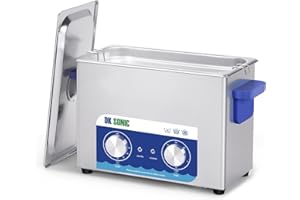 DK SONIC Ultraschallreiniger, 4L 120W Ultraschallreinigungsgerät aus Edelstahl mit Heizung und Mechanischem Timer, Schallreiniger zum Reinigen von Schmuck, Brillen, Münzen (inkl. Korb)