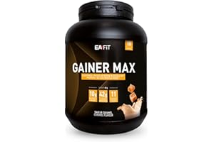 EAFIT Mass gainer - 10g di proteine per uno shaker proteine - Proteine in polvere 1,1kg - Gusto Caramello - Gainer massa muscolare - Mass gainer - Proteine in Polvere - Whey Protein