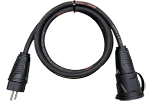 NWP 2,5m Schuko Verlängerungskabel Gummikabel TITANEX® H07RN-F 3G2,5 IP54, Stromkabel für Eventbranche, Baustelle, Garten, Industrie, Märkte, Außenbereich