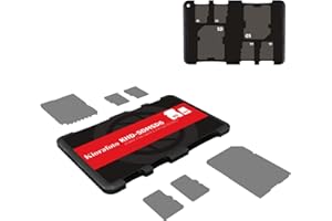KIORAFOTO KORA Portable Boîtier de carte mémoire Avec étiquette étiquetable pour 2 cartes SD et 4 cartes micro SD (SD6)