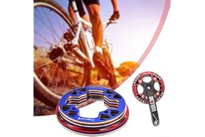 CWOQOCW Protezione corona per bici da strada, BCD104 mm, realizzata in lega di alluminio (36-38T rosso)