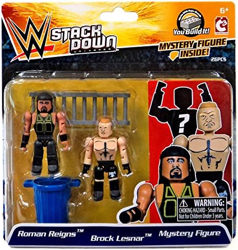 WWE Stackdown Roman Reigns, Brock Lesnar and Mystery Figure Building Set
