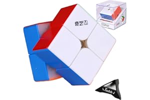 TAOLELE Cubo de Velocidad, QiYi MS 2x2 Speed Cube Magic Cube Magnético Rápido Suave sin Pegatinas Rompecabezas 3D Más Rápido Juguetes para Niños Adultos Niños y Niñas Regalos