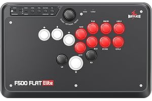 MAYFLASH F500 FLAT Elite Fight Stick Leverless Controller avec boutons Sanwa OBSF pour PS4, PC, Xbox Series S/X, Switch, Steam Deck, macOS, Android, Raspberry Pi et autres