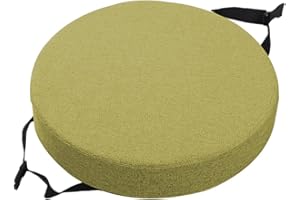 Rr tianshi Cojín redondo para asiento de silla, cojines suaves para silla con hebilla antideslizante, almohadillas antideslizantes para asiento de taburete para oficina en casa (30 x 30 x 5 cm, verde)