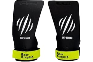 Bear KompleX Black Diamond No Hole Hand Grips, Use for Pull-ups, Weightlifting, WODs with Wrist Straps, Comfort and Support, Hand Protection from Rips and Blisters for Men and Women