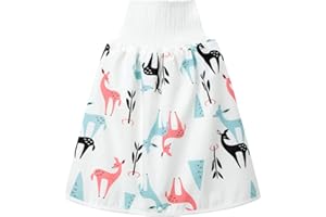 MORBUY-SHOP Jupe de Couche Bébé Enfants en Coton, Morbuy Lavable Jupe d'apprentissage Propreté Couche-Culotte d'entraînement Anti-Fuite Taille Haute Respirante Réutilisable