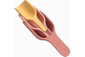Inspire My Play – 3 x Koralle Stapelbare Silikonschaufeln – Perfektes Zubehör für Sensory Play Tray – Zubehör für Tuff Tray – Spielzeug für Frühentwicklung & Aktivitätsspielzeug
