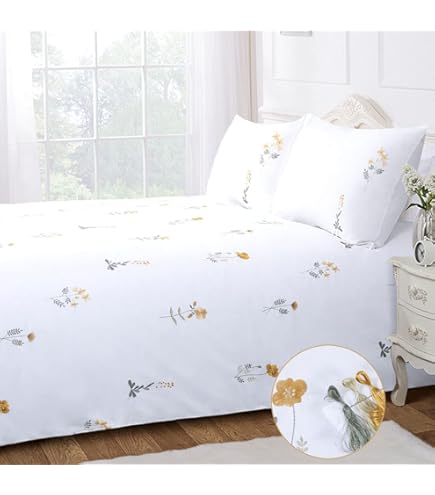 Rapport Home Kingsize Duvet Cover Set Premium Polycotton Arches Geometric Design Ochre And White Minimalist 3pc Non Iron Luxury Bedding Set With Snap Closure