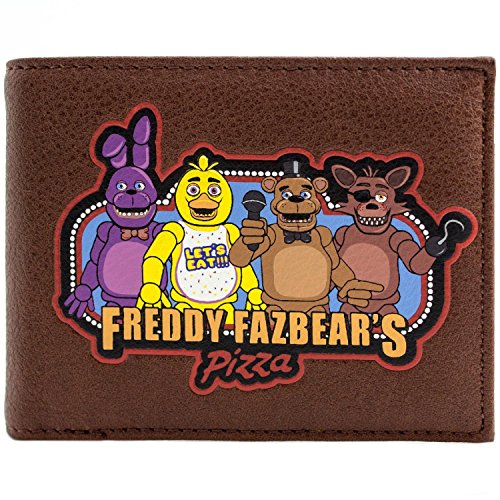 Preisvergleich Produktbild Five Nights At Freddys Fazbear Pizza Braun Portemonnaie Geldbörse