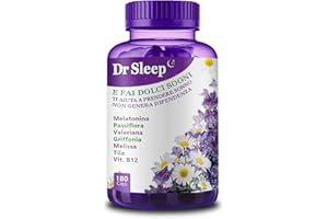 BESWISS Integratore per Dormire Forte Melatonina e Valerina 180 Cp DR SLEEP * Griffonia, Melissa. Dormire bene tutta la notte, addormerntarsi in fretta.