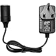 RUOVXWU Car Power Inverters, Car Plug Adapter 240V 2A AC Mains to 12V DC, Car Converter Socket Voltage Converter Power Adapter UK Plug AC to DC Household Cigarette Lighter (Maximum Power 24W-Black)