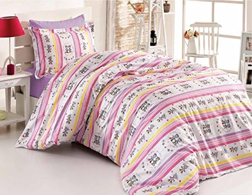 Mela quality fabrics Kids Cows 100% Cotton Duvet Quilt Cover &amp; Pillowcase Bedding Set (Single)
