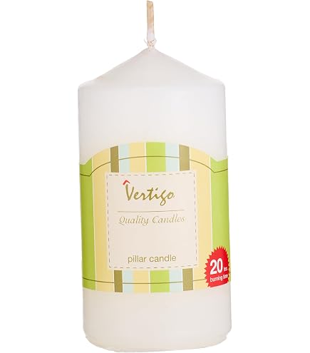 Spaas Rustic Pillar Candle - Unscented, Autumn Yellow, 68mm X 190mm, 95 Hour Burn Time