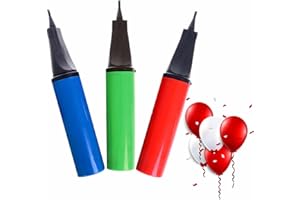 HLDI Hand Pump Balloon Pump Manual Lightweight Double Action Balloon Air Pumps Suitable For Birthdays Christmas Parties Wedding Baby Shower Decorations Professional Pumper 28Cm Plastic Assorted Color (1Pc)