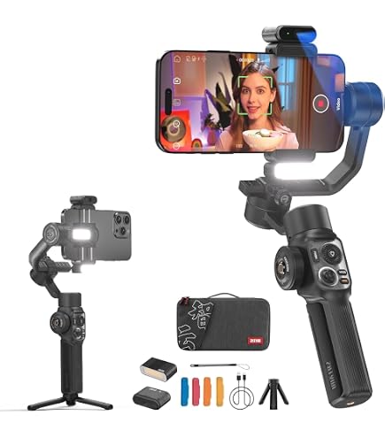 Stabilizzatore Zhiyun Smooth 5 - Gimbal 3 Assi Per Smartphone Con Luce LED - Foto 11