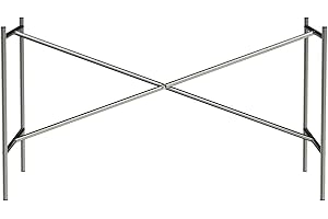 Modulor Tischgestell E2, idealer Besprechungstisch (72 x 78 x 135 cm) mit mittiger Kreuzstrebe, Unterbau ohne Tischplatte für Schreibtisch, farblos
