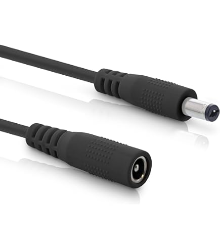 Liwinting 2 Pièces 2 Mètres Rallonge Cordon D'alimentation DC 1.35mm X 3.5mm Mâle à Femelle DC Plug Rallonge Cordon, Adapté Pour Appareils Photo, Adaptateur Secteur, Caméra IP Sans Fil - Blanc