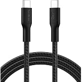 Belkin Eco &Ouml;rg&uuml;l&uuml; USB-C - USB-C Kablosu, 2 m, 240 W, Yumuşak, Esnek Hızlı Şarj Kablosu, iPhone 16, Galaxy S25, Pixel 9, MacBo