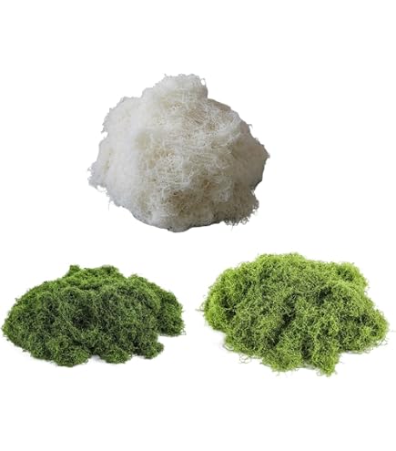 PATIKIL 1.8 OZ Finto Muschio Conservato Renna Muschio Artificiale Muschio Lichene Centrotavola Decoro Finta Muschio per Vaso Piante Natale Artigianato Grigio