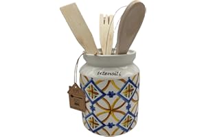 GICOS IMPORT EXPORT SRL Poggiamestoli Porta mestoli Utensili Cucina in Ceramica Terra d'amuri 12 * 15 cm 817076