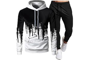 Tomwell Survêtement Homme Ensemble Sweat à Capuche à Manches Longues et Pantalon Jogging de Cordon de Serrage Ensemble de vêtements de Sport