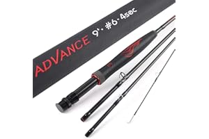 MAXIMUMCATCH Advance Fliegenrute, Superleicht, Spitzenaktion, IM12 30T+40T Kohefaser Rutenblank, 9FT 5/6/8WT