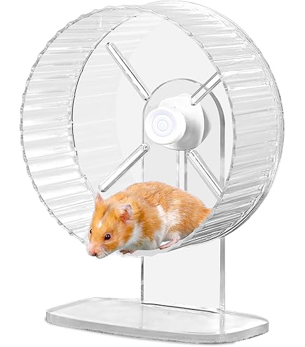 Ruota Criceto Silenziosa, 17 Cm Dual-Bearing Criceto Esercizio Ruotas Tranquillo Spinning, Ruotas Da Corsa Per Criceti, Plastica Ruota Da Corsa - 2