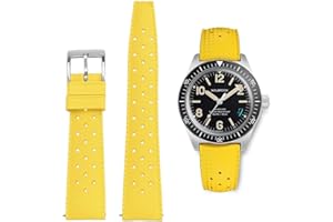 AIYIRUO FKM Goma Correa de Reloj Fluorada 18mm 20mm 22mm Suave y Duradero Correa Rápida Correa de Reloj de Estilo Tropical Correa de Reemplazo Reloj de Buceo Also for Omega X Swatch X Blancpain