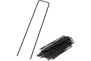 GARDENIX Pack of 50 IronPEG ground anchors made of steel wire 150 x 30mm - Ø 3mm for securing weed fleece, nets, groundsheets, wire mesh