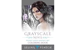 Grayscale Minis - Pocket Sized Fantasy Art Coloring Book