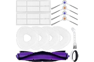 EATBALE Zestaw akcesoriów zamiennych do odkurzacza robota Narwal Freo, 1 szczotka główna, 2 filtry HEPA, 4 szczotki boczne, 4 ściereczki do mopa, 1 szczotka do czyszczenia, 1 część zamienna do