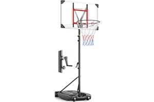 YOHOOD Basketballkorb Outdoor Schnelle Höhenverstellung 5.05-8.53 FT Basketballkörbe Mit Ständer Geeignet Für Kinder