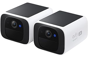 eufy Security überwachungskamera aussen S220 Solo 2-Pack, 2K Auflösung, überwachungskamera aussen solar, Nonstop Power mit Solar, 2,4 GHz WLAN, ohne ABO, ohne monatliche Kosten, Gebührenfreie Nutzung
