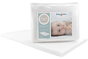 BABY IDEA Babysanity Materasso Lettino Campeggio Sfoderabile Pieghevole Traspirante a Norma EN16890:2017 Federa100% Cotone Oeko-tex® Interno Certificato Certipur™ 60x120x4 OMAGGIO Borsa da Viaggio (Bianco)