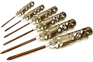 Integy RC Model C27811GREY Precision Tool #0#1#2 Phillips Head(6) Driver Set with Shank OD (3.0-to-5.8mm)