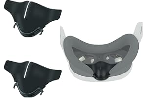 NUHFUFA 2 PCS VR Headset Soft Nose Pad Fits for Quest 3, Anti-Leakage Light Protective Nose Guard Silicone Blackout Cover Cushion VR Accessories