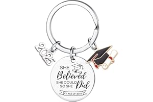 Nfyxcaz Graduation Keychain Graduation Gifts for Her Class of 2025 High School College Senior 2025 Gifts Inspirational Gifts for Women