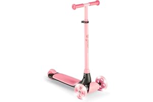 Y-VOLUTION Yvolution Y Glider Kiwi | Three Wheel Kick Scooter for Kids with LED Wheels for Children Age 3+ Years