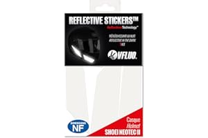 VFLUO - Gama de Pegatinas Retro Reflectantes - Casco Moto SHOEI NEOTECII™ - Tiras Homologadas FR - Tecnología 3M™ - Visibilidad & Resistencia – Discreta & Diseño - Adherencia máxima - Blanco/Plata