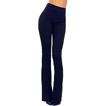 Pantaloni Yoga Donna Vita Alta Con Gamba Dritta – Cuciture Lunghe – Cotone E Spandex – Made In USA (XS-5XL) - 2