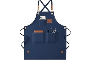 GalaSingForU Robust matlagningsförkläde för kvinnor och män av segelduk – justerbart med stor ficka, smutsavvisande. Perfekt för kök, grillning, målning, trädgårdsarbete och hantverk