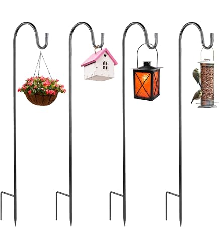Artibear Doppelschäferhaken Für Draußen – 233,7 Cm, Mit 5 Zinken & Verstellbarer Höhe, Für Garten-Deko